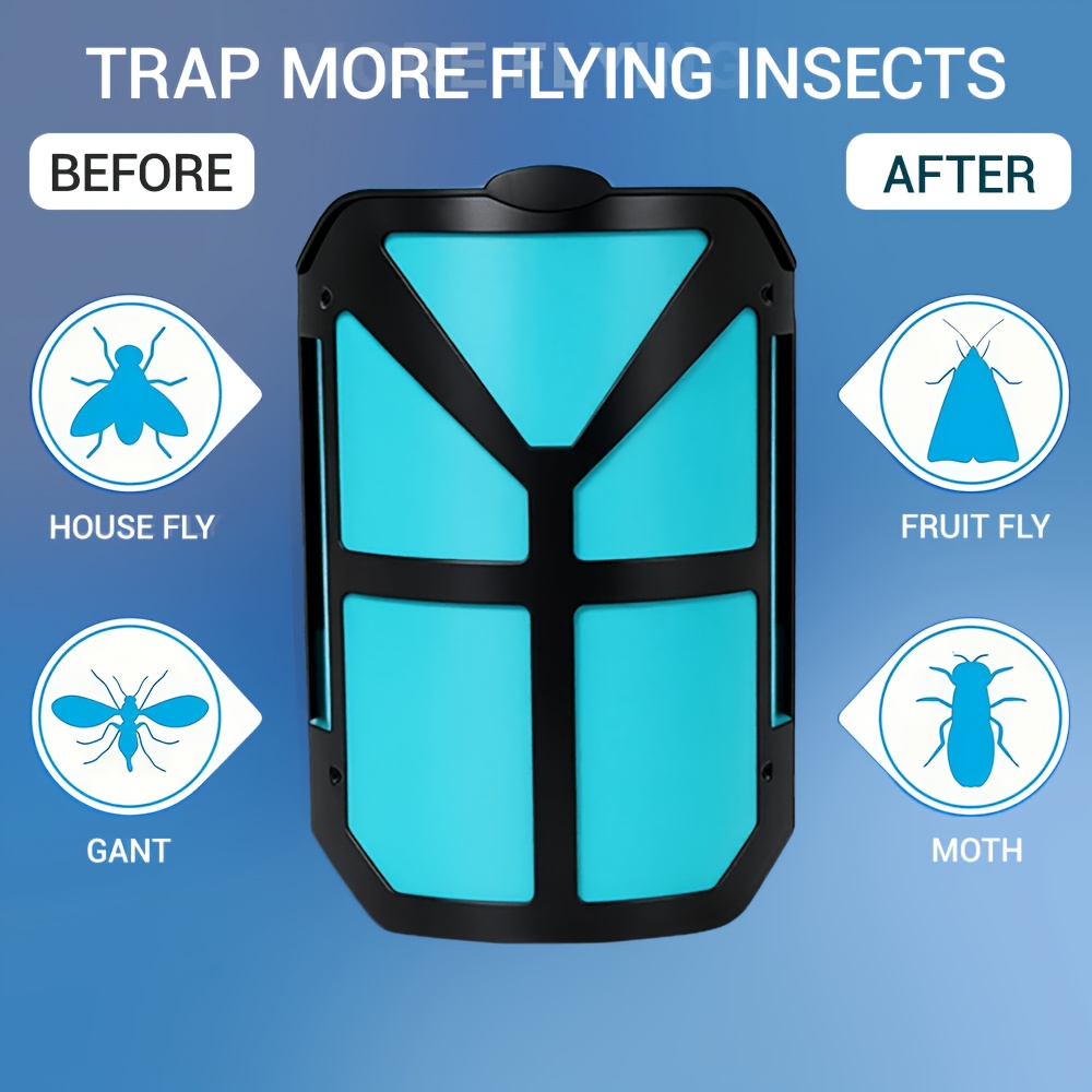 Mosquito Trap Indoor Electric Insect Catcher with Replacement Lure Refill Core for Home Bedroom Kitchen Fruit Fly Flying Bug 