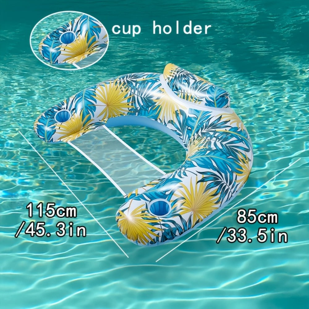 Inflatable Pool Floats with Cup Holder and Backrest for Adults — image 6