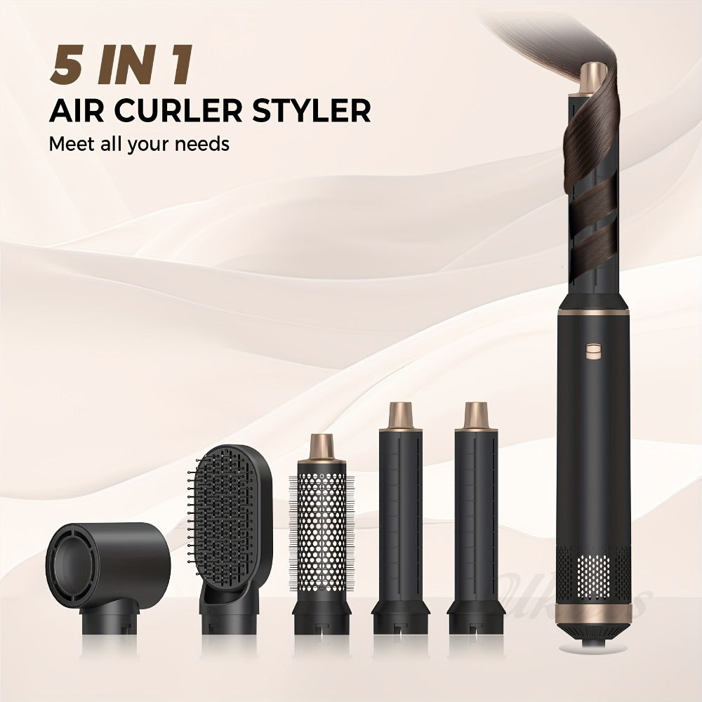 Hot Air Brush 5-in-1 Hair Dryer Brush with Round Barrel, Blow Dry, Curl, Straighten & Add Volume — image 5