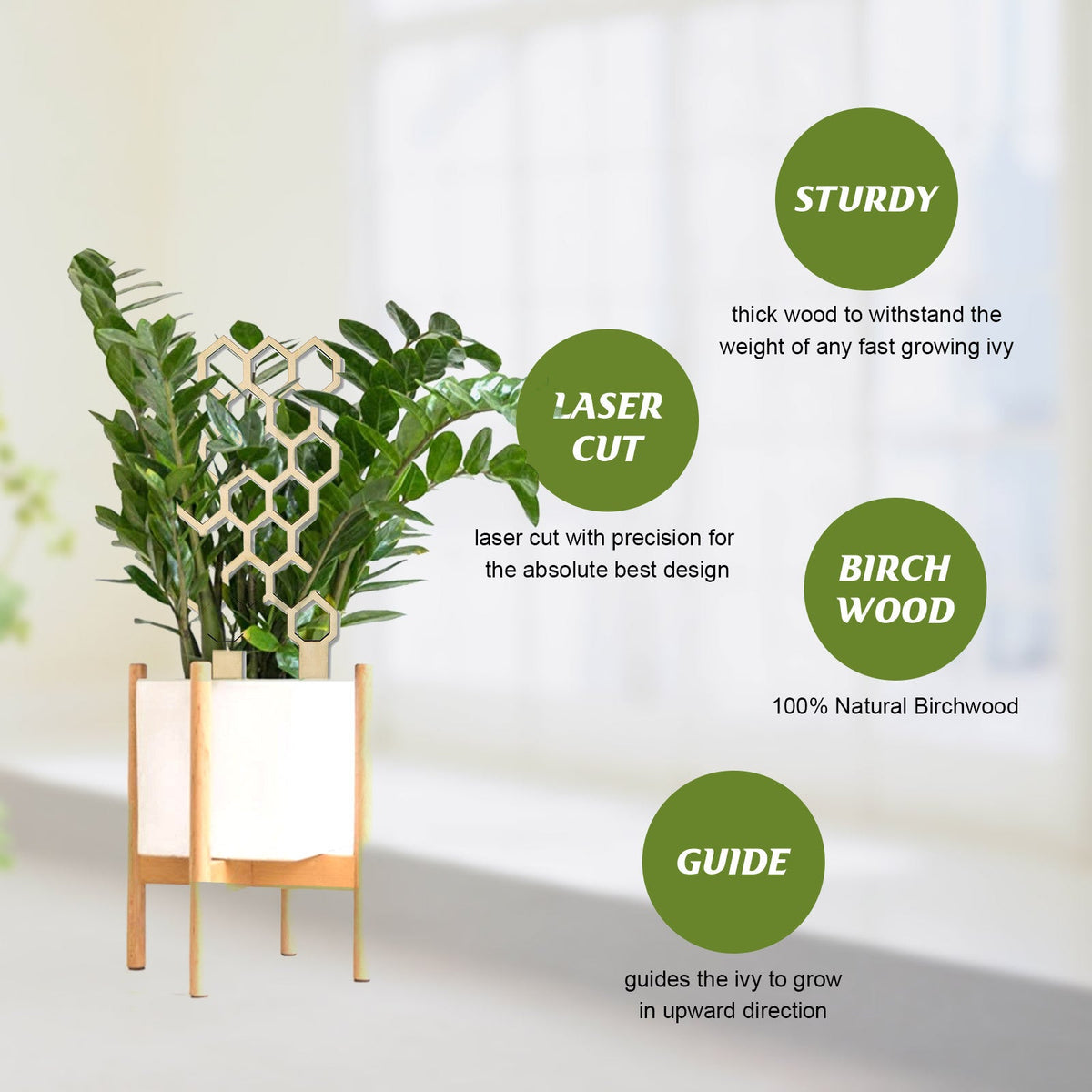 Garden Plant Trellis Home Wooden Pot Climbing Pergola Balcony Decoration Support Flower Arrangement Supports