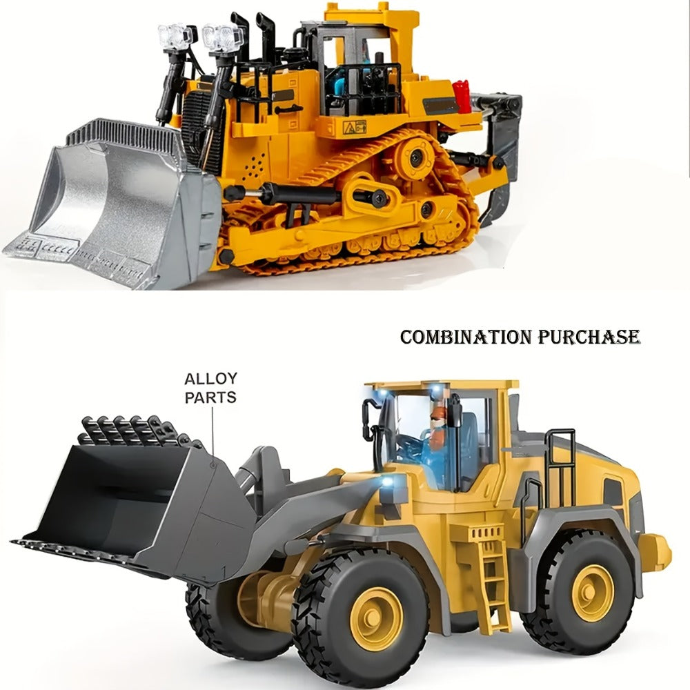 RC Construction Vehicle Set 2-in-1 & 3-in-1, 2.4G 11-Channel Remote Control Excavator Dump Truck Forklift Bulldozer — image 6