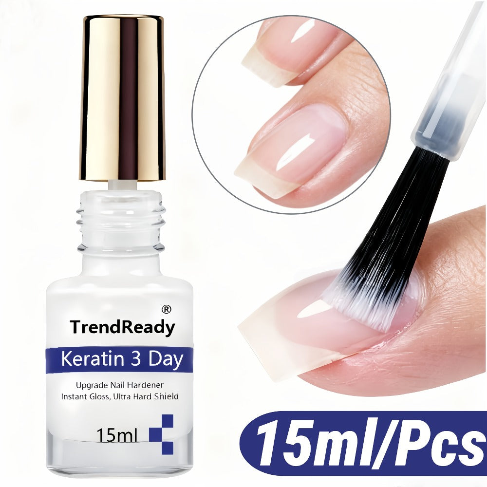 Vitamin E Nail Strengthener Oil, Two 15ml Bottles with Keratin Protein for Daily Manicure Care — image 1