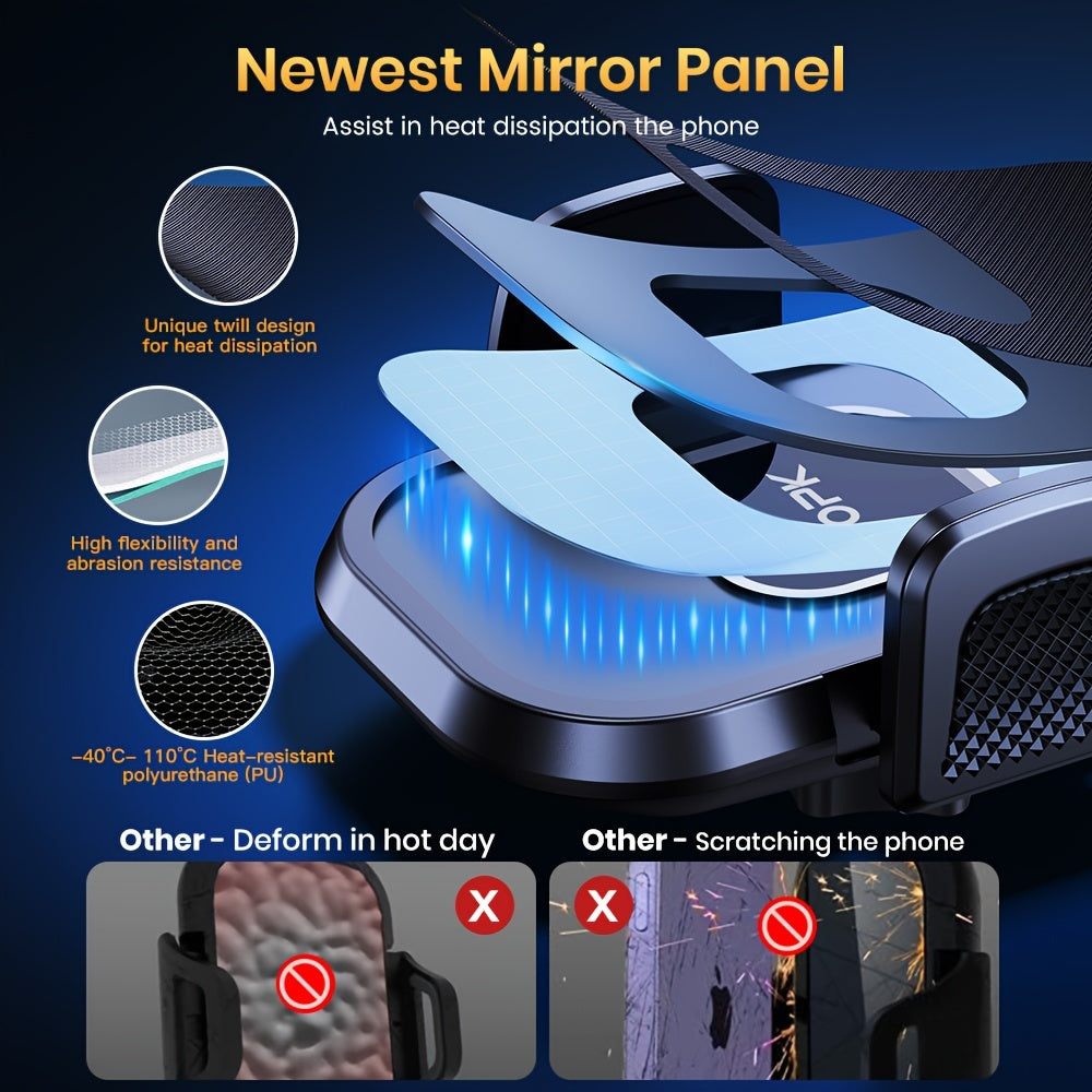 Three-Point Air-Vent Phone Mount with Extendable Hook, Adjustable Arm and Black Finish for In-Car Viewing — image 8