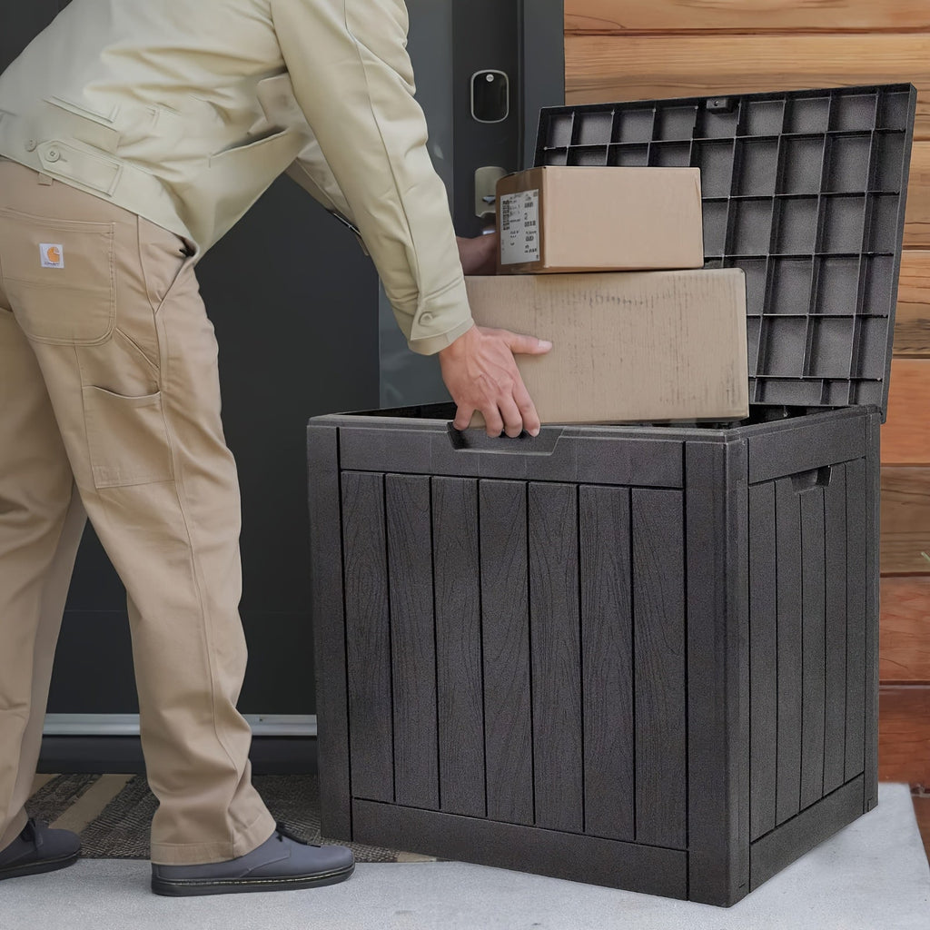 Deck Box Resin Heavy Duty 230LB Lockable | Patio Garden Pool Garage — image 4
