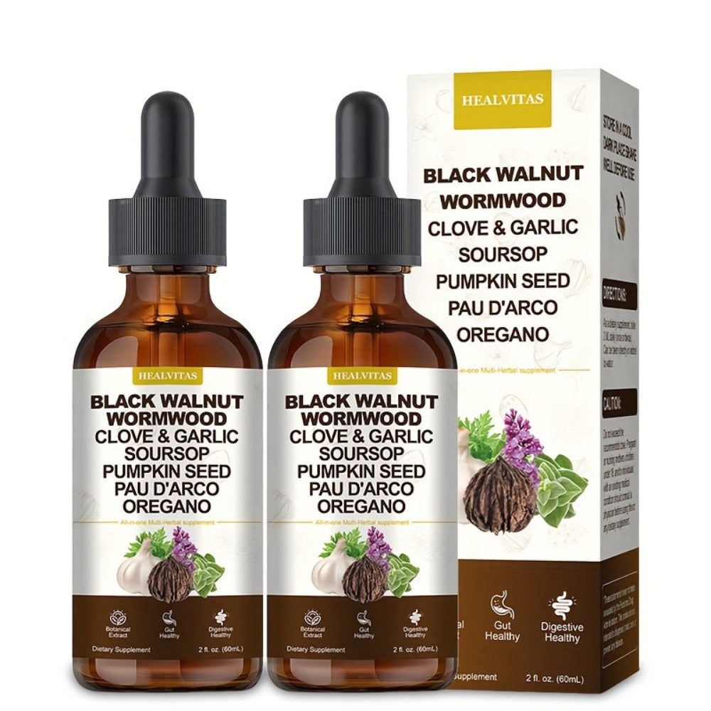 Black Walnut Wormwood Tincture with Oregano, Garlic & Berberine, Herbal Gut Cleanse Drops, Digestive Health — image 11