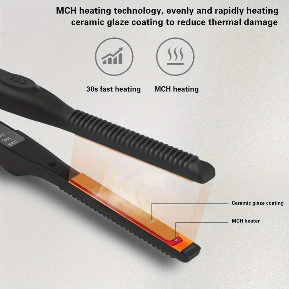 Root Crimper and Straightener Hair Styling Tool with Four Temperatures and Ceramic Plates in Black — image 8