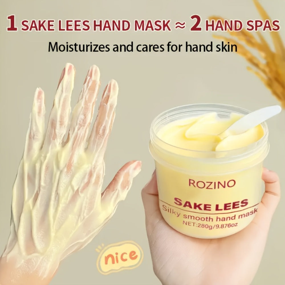Hand Mask Cream 280g Moisturizing Brightening with Licorice & Distillers Grains – Deep Hydration for Dry Rough Peeling Hands 