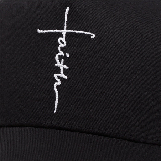 Cross English Embroidery Breathable Baseball Cap