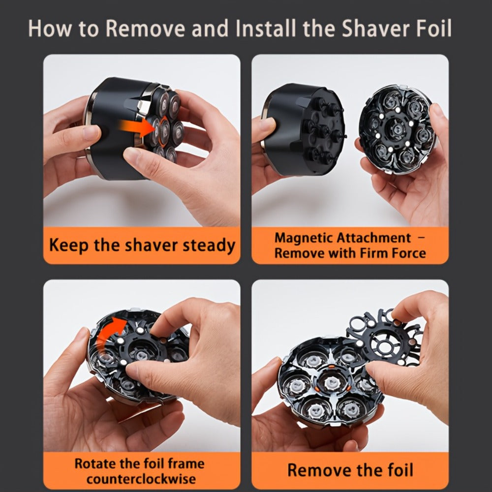 Palm-Size Multi-Rotary Electric Shaver with Display in 5D, 7D and Type A Checkout Styles Pictured — image 10