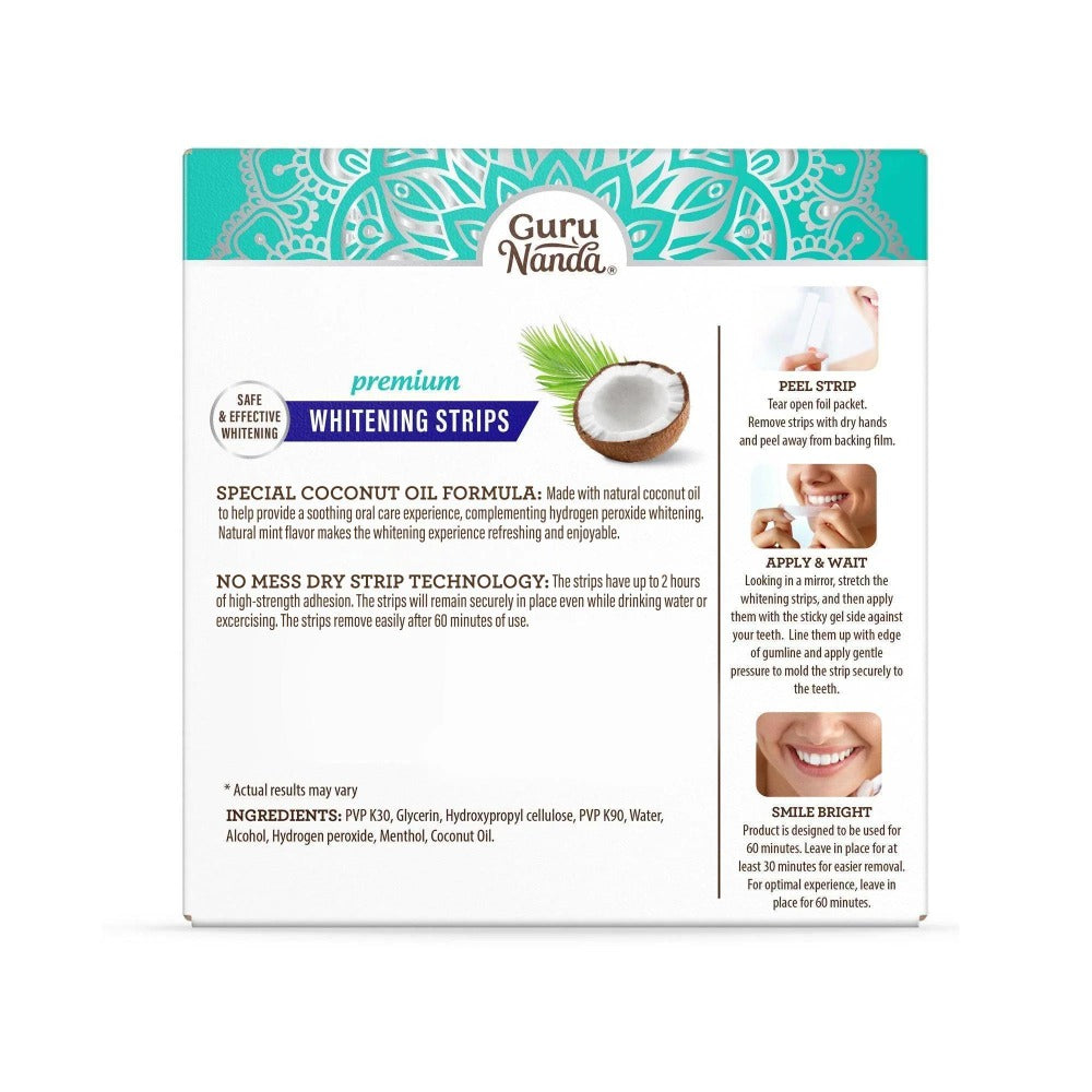 Hydrogen Peroxide Whitening Strips 7-Day Treatment with Coconut Oil Formula — image 2