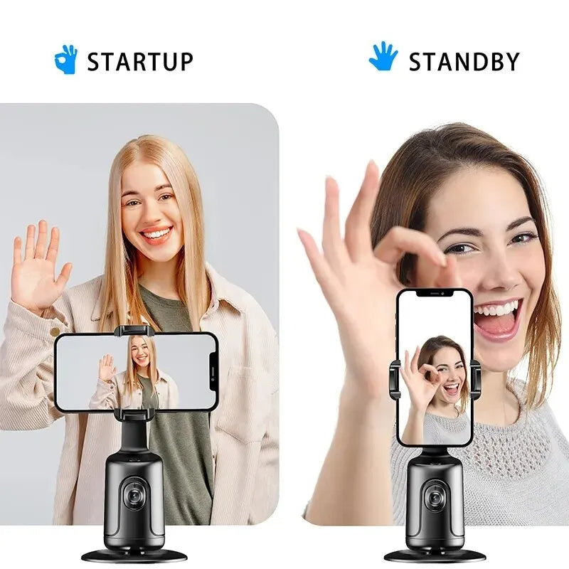 360° AI Face Tracking Gimbal - Smart Auto Phone Holder for Video, Vlog & Live Streaming