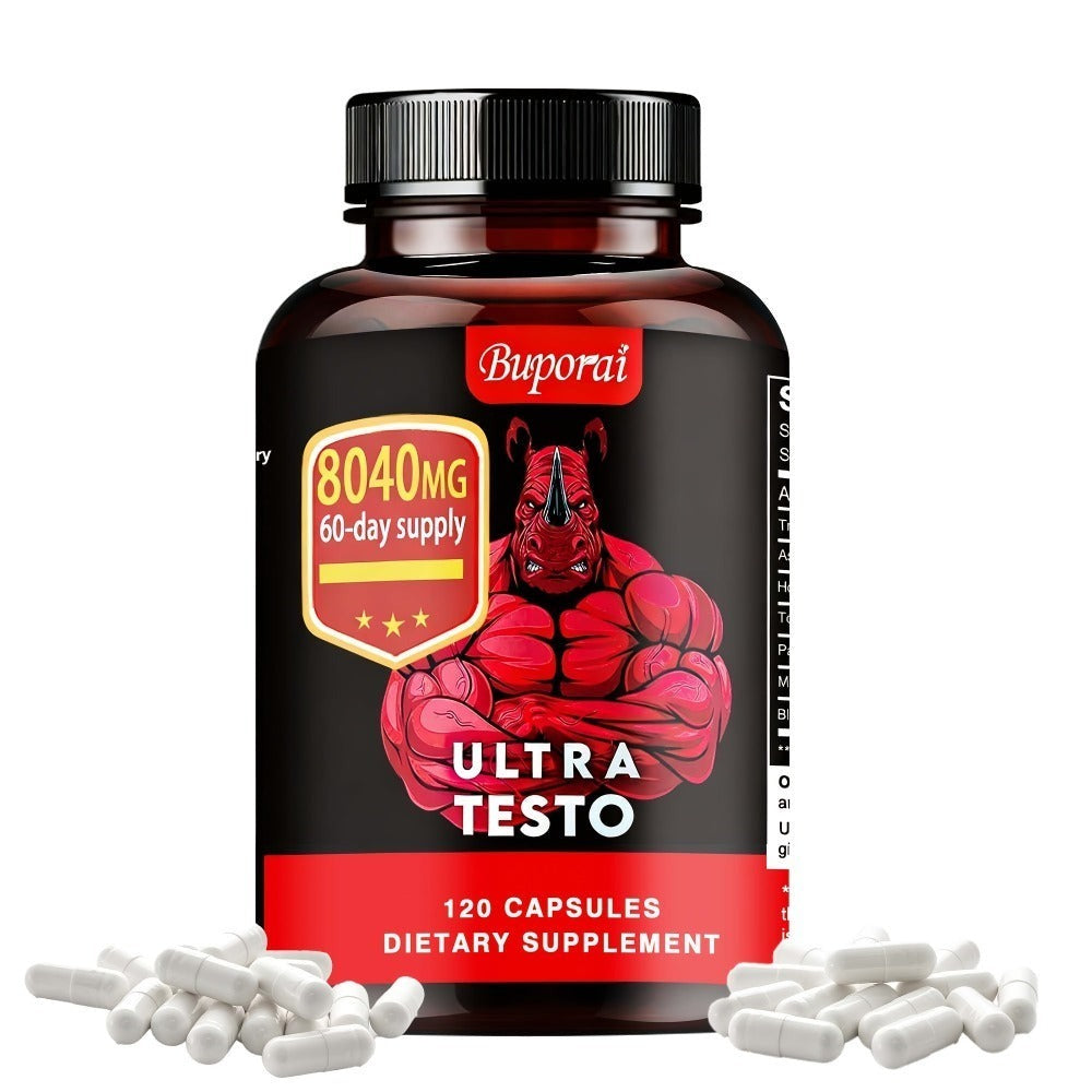 Ashwagandha Tongkat Ali Supplement for Men with Maca Root, Ultra Testo Triple Adaptogen Formula for Testosterone Support — im