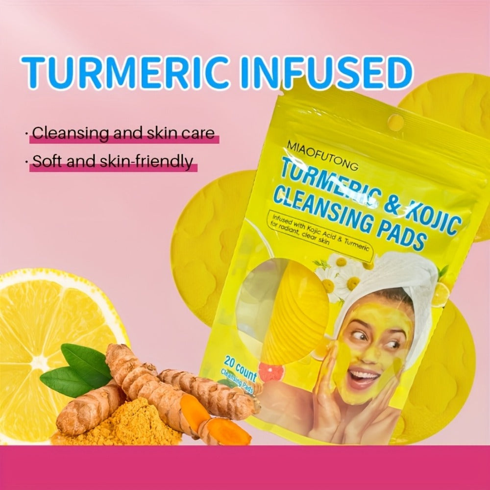 AHA Exfoliating Face Pads 20 Sheets with Ginger - Alpha Hydroxy Acid 0.3% Oil Control Deep for Bath Time, Home Spa and Person