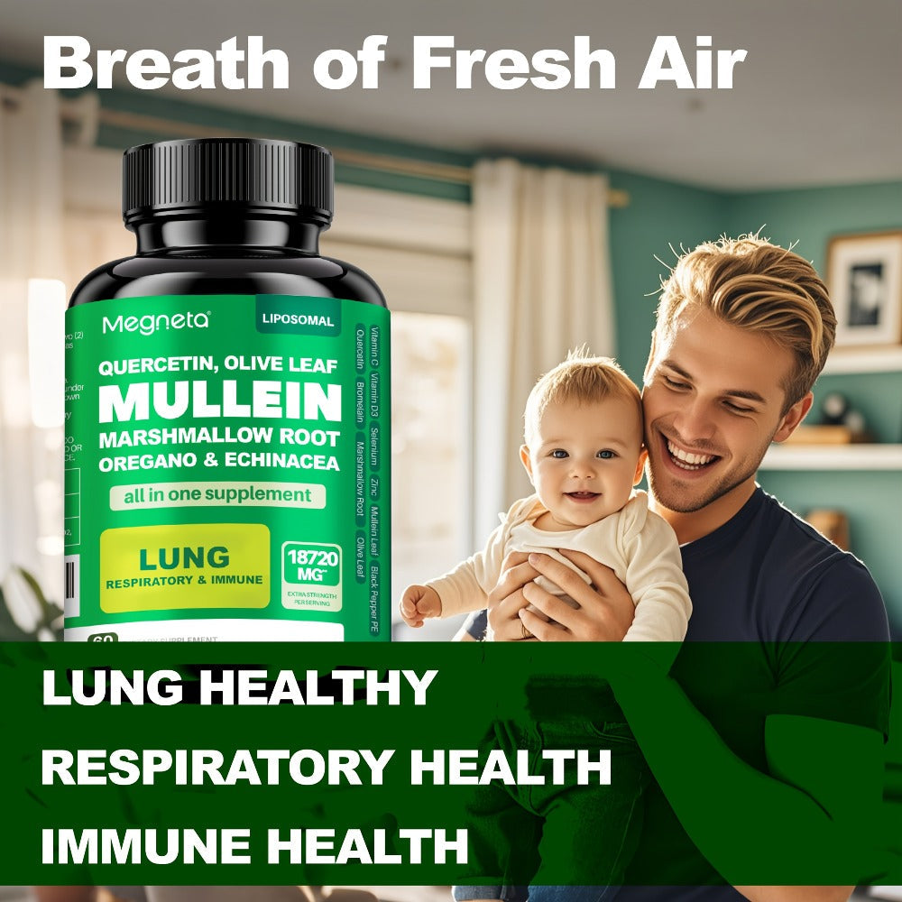 Mullein Leaf Lung Health Supplement with Quercetin, Bromelain, Vitamin C & D3, Zinc & Selenium — image 4