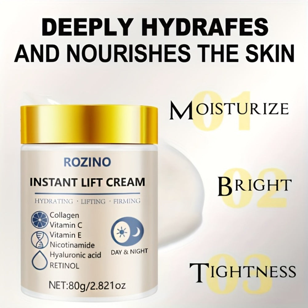 Collagen Niacinamide Face Neck Cream Instant 5-Second Lift Tightening Dark Circles Puffiness ROZINO All Skin Types Sensitive 