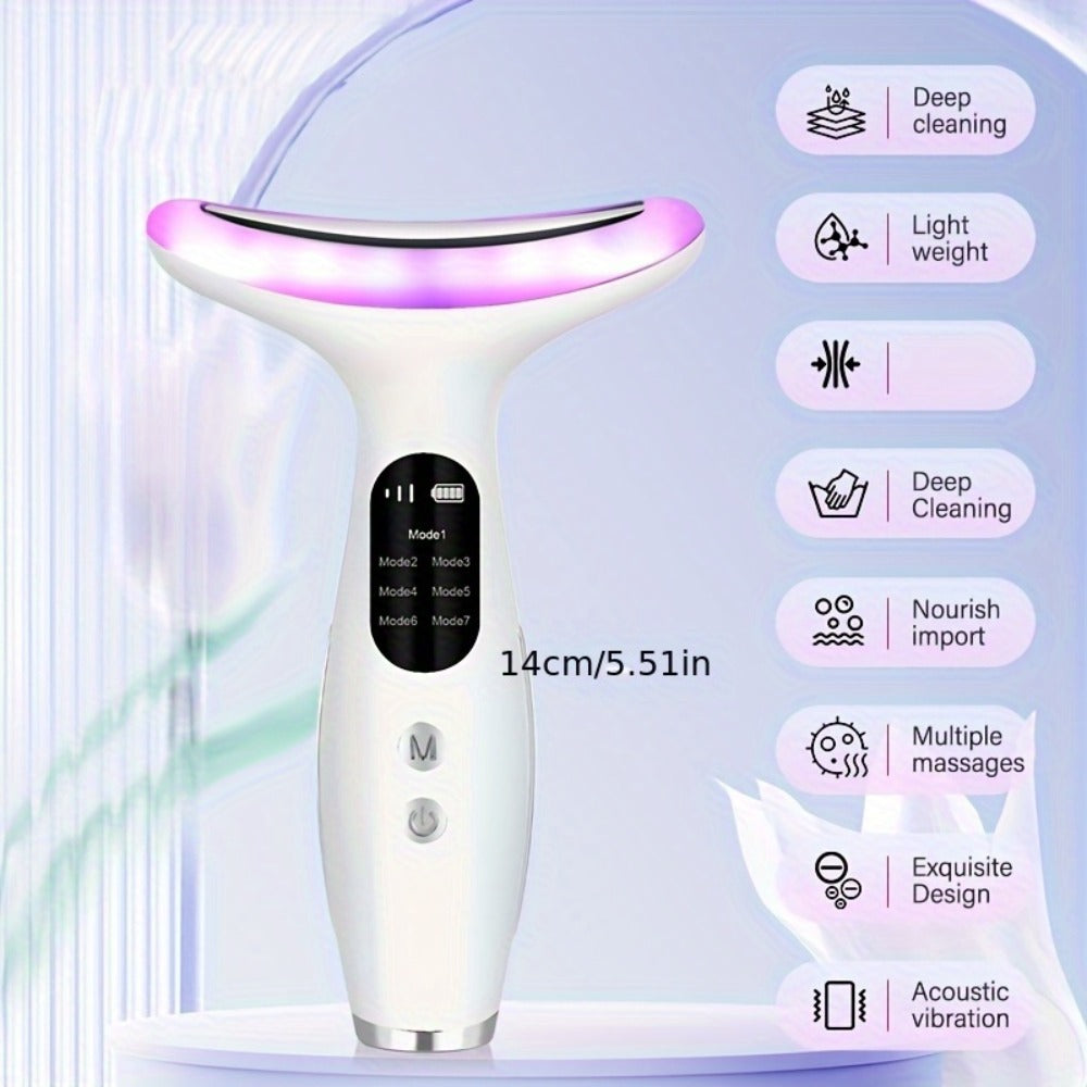 Face & Neck Massager Vibrating Rechargeable USB Device Adjustable Strength Eye Massage Beauty Tool for Women for Home or Salo