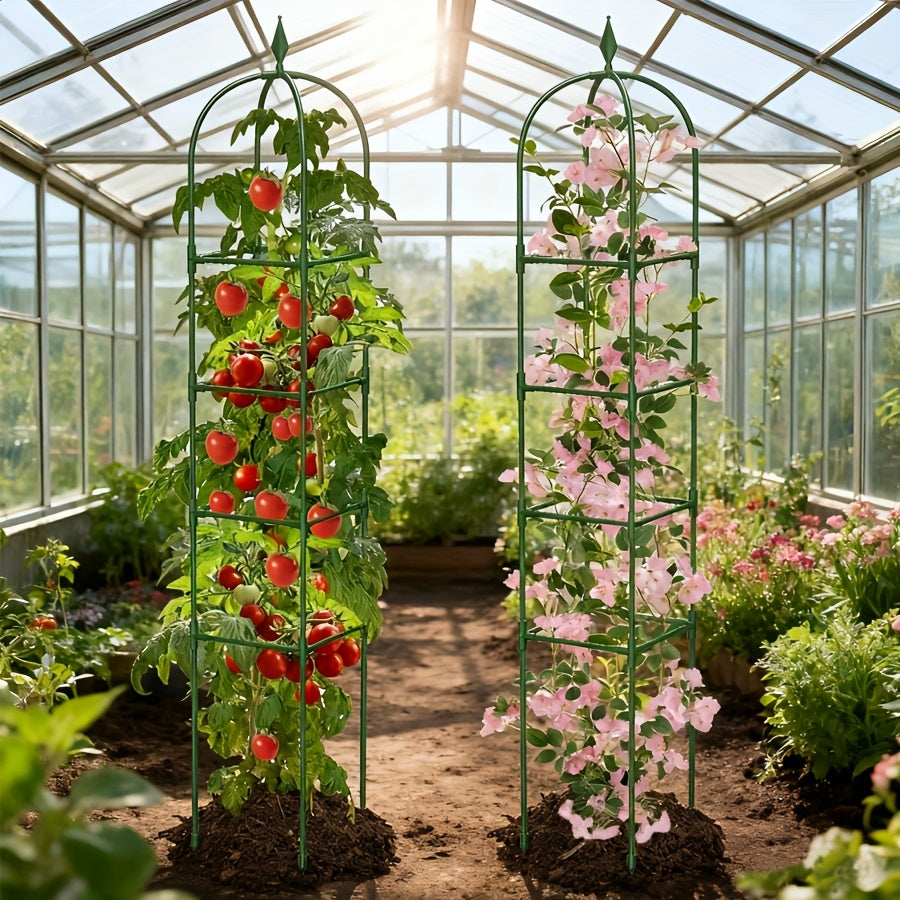Plant Trellis 2 Pack 6ft Adjustable Rustproof Climbing Support Cage — image 1