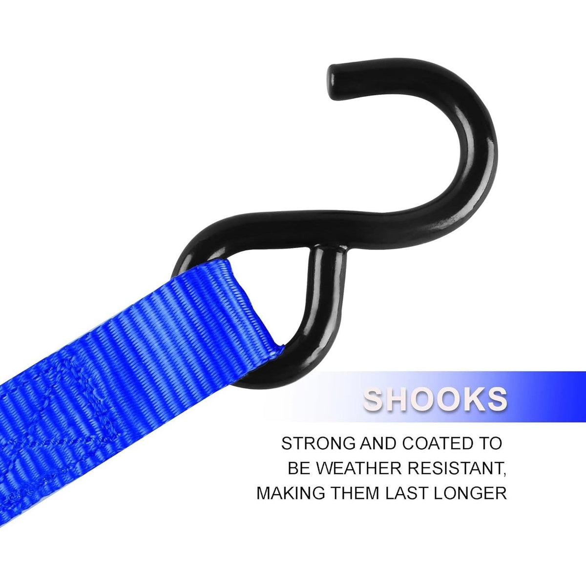 Ratchet Tie Down Straps 4-Pack 15FT 1, 500 lb Break Strength Heavy Duty with Soft Loops & Storage Bag – High-Visibility Webbi