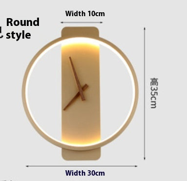 Nordic Wall Lamp Bedroom Bedside Lamp Clock Modeling Lamp