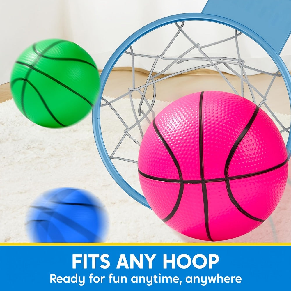 Kids Mini Basketballs Set of 6, 5-Inch Rubber Basketballs with Hand Pump, Perfect for Mini Hoops — image 5