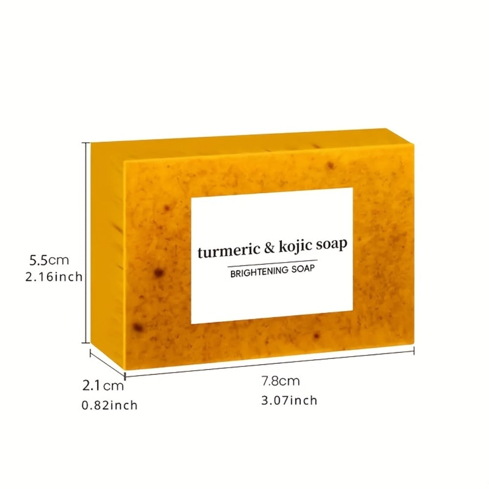 Kojic Acid Soap Set with Turmeric & Lemon, Handmade Cold-Processed Brightening Bars for Face & Body, Deep — image 6