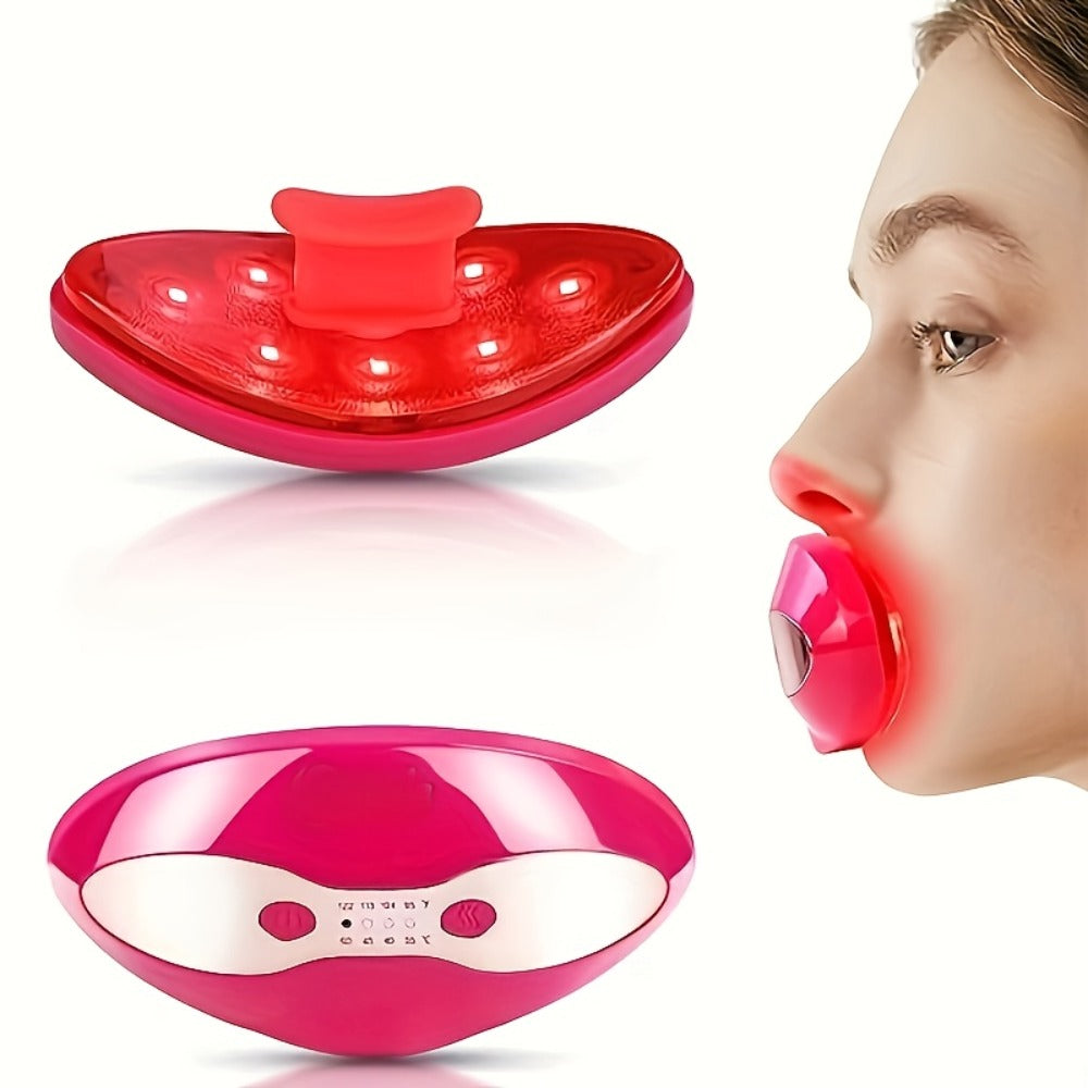 Lip Plumper Device Electric LED Light 2-in-1 Lip & Eye Care USB Rechargeable Portable Lip for Bath Time, Home Spa and Persona