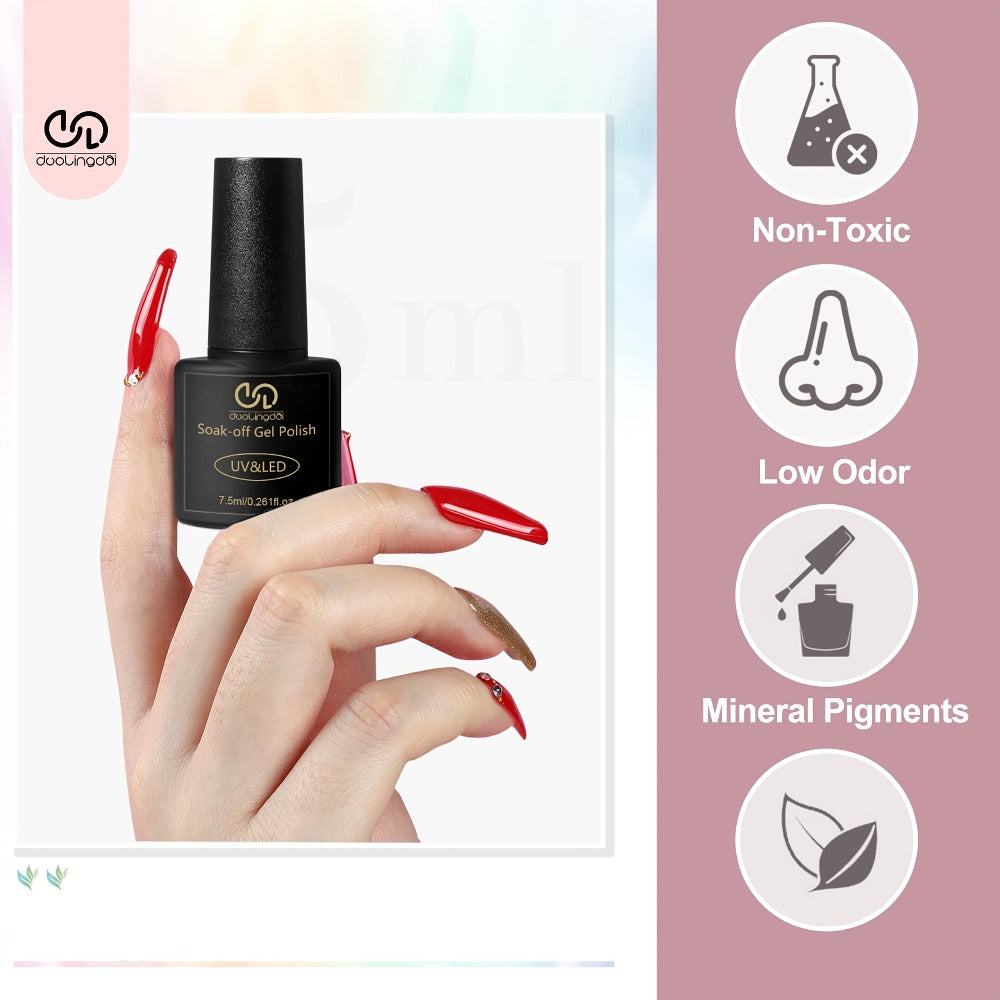 Gel Nail Polish 36-Piece Kit with 32 Colors, Base Coat and Three Top Coat Finishes for Home and Salon Use — image 9
