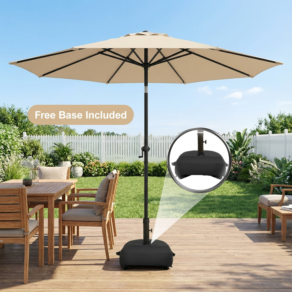 Patio Umbrella 9FT Market Table Style with Dual Vents, Tilt, Crank and Eight Color Options — image 2