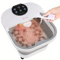 Foldable Foot Spa Bath with 20 Massage Rollers, Touchscreen Temperature Display, Remote Control & Shower — image 1