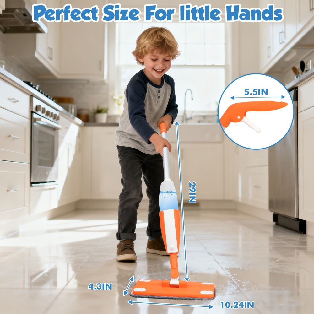 Children's Spray Mop Cleaning Toy Set with Water Sprayer & Pad with the Listed Color, Size or Set Options for Everyday Use — 