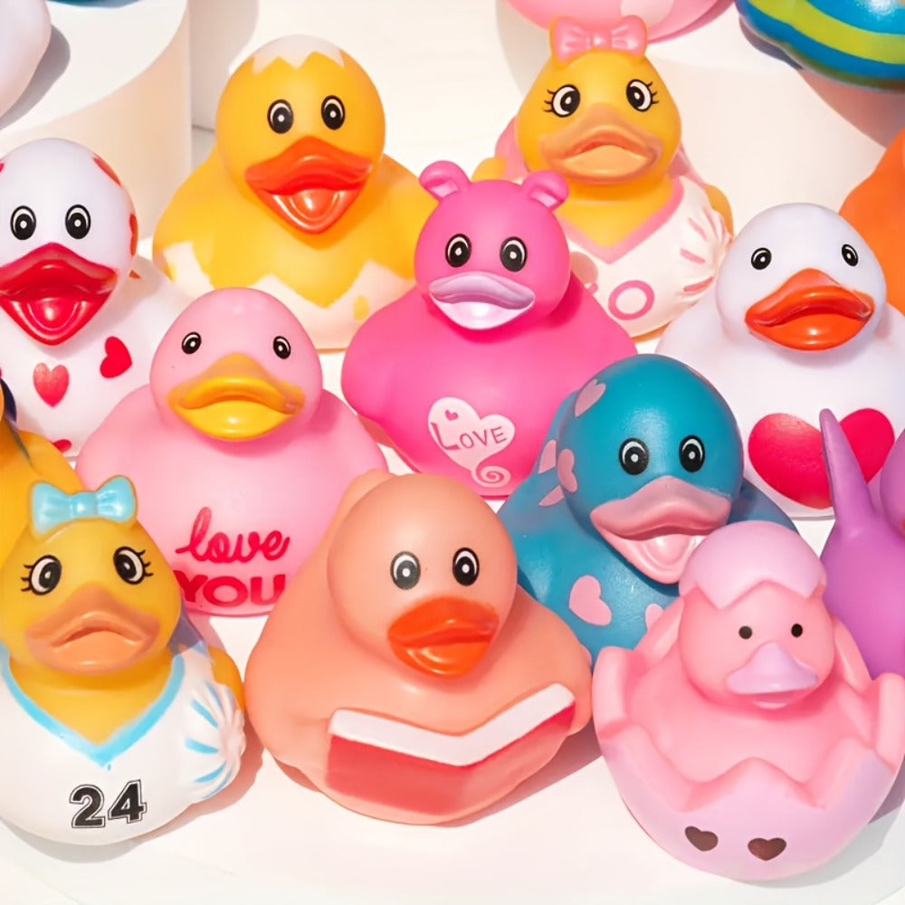 Mini Rubber Ducks Bulk Set, 2" Floating Bath Toy Variety for Kids, Cute Assorted Ducks for Bath Time — image 9