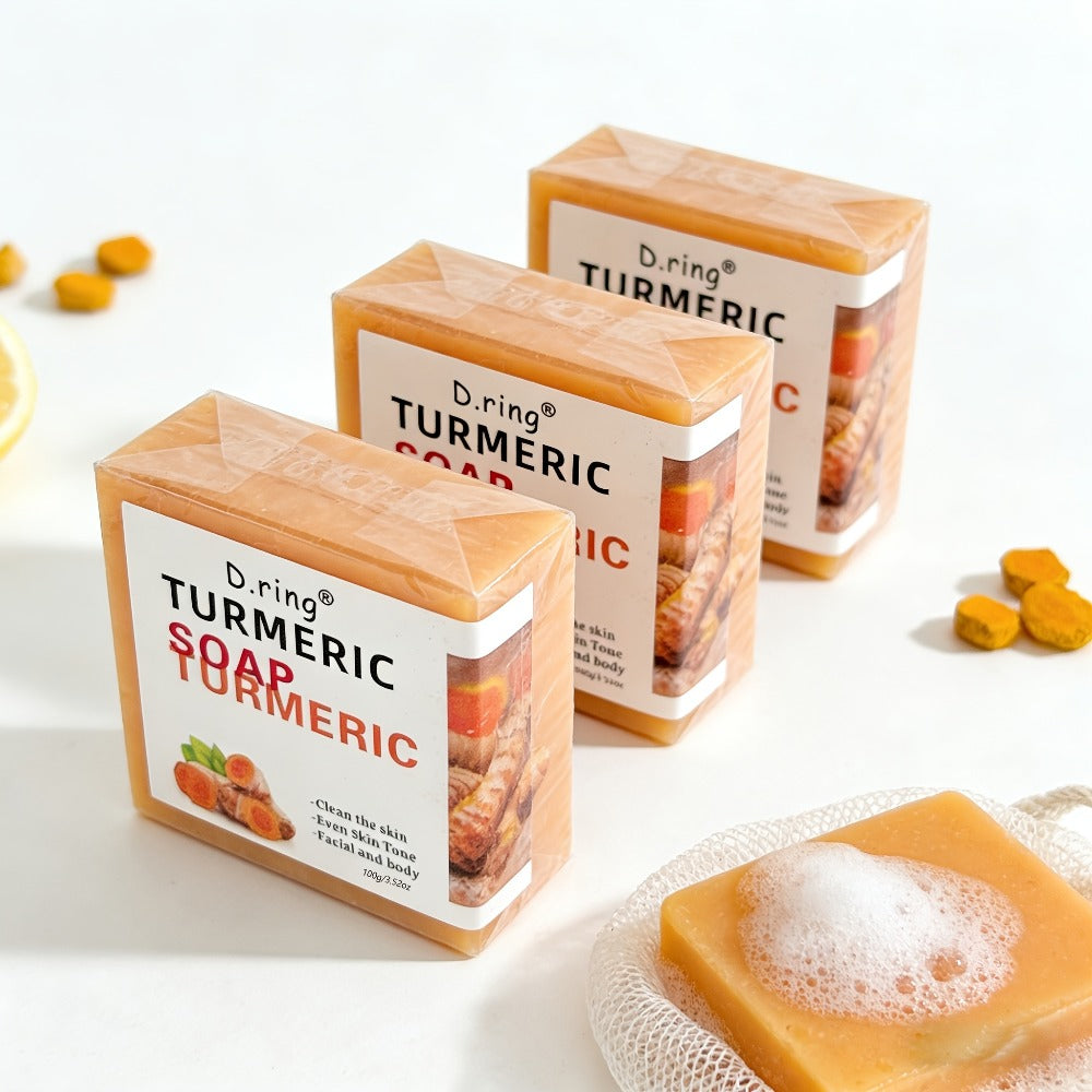 Kojic Acid Brightening Soap Bars 15-Pack – Turmeric Lemon Natural Face & Body Cleanser, Cold Processed Paraben-Free Formula —