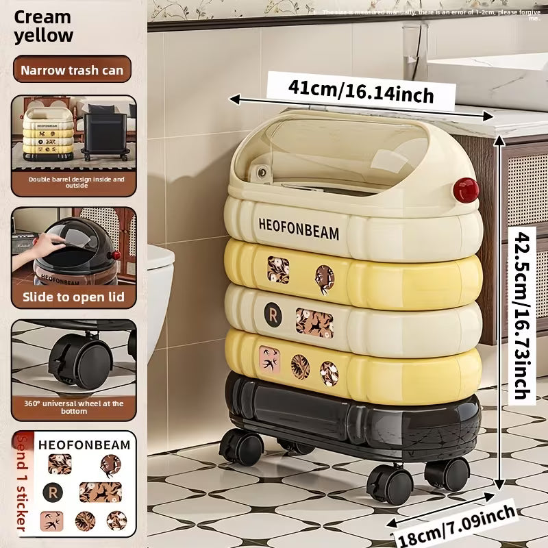 Indoor Compost Bin with Handle and Wheels
