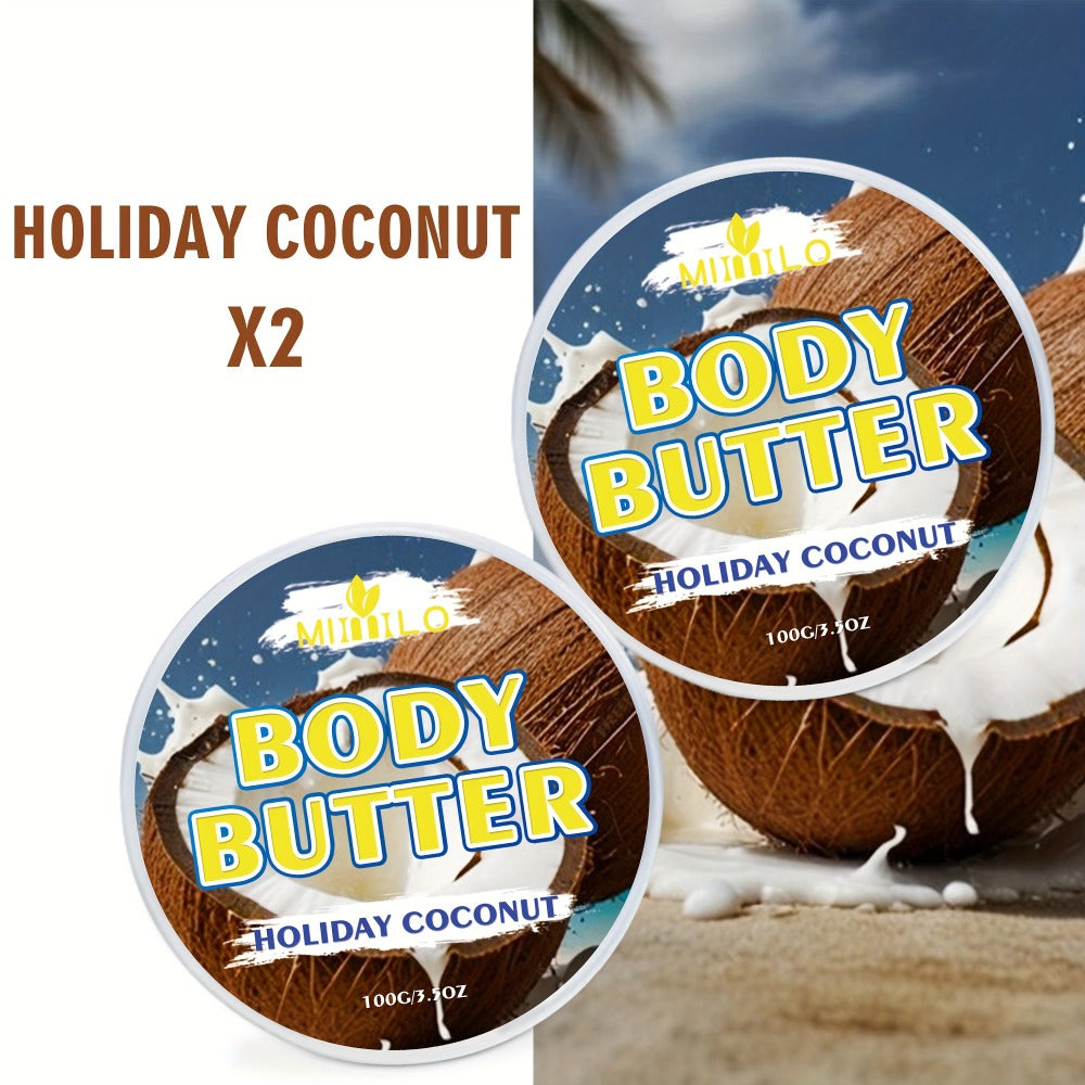 Fruity Body Glaze Set 8 Scents 100g×2 – Pineapple Coconut Strawberry Coffee Peach Doughnut Birthday Cake Non-Greasy All-Day M