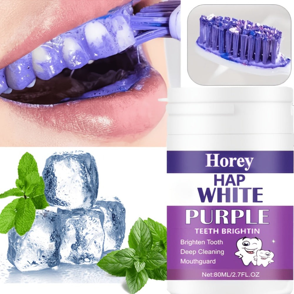 Purple Teeth Whitening Powder for Sensitive Teeth, BPA-Free Alcohol-Free Tooth Polishing Powder Deep Cleans — image 1