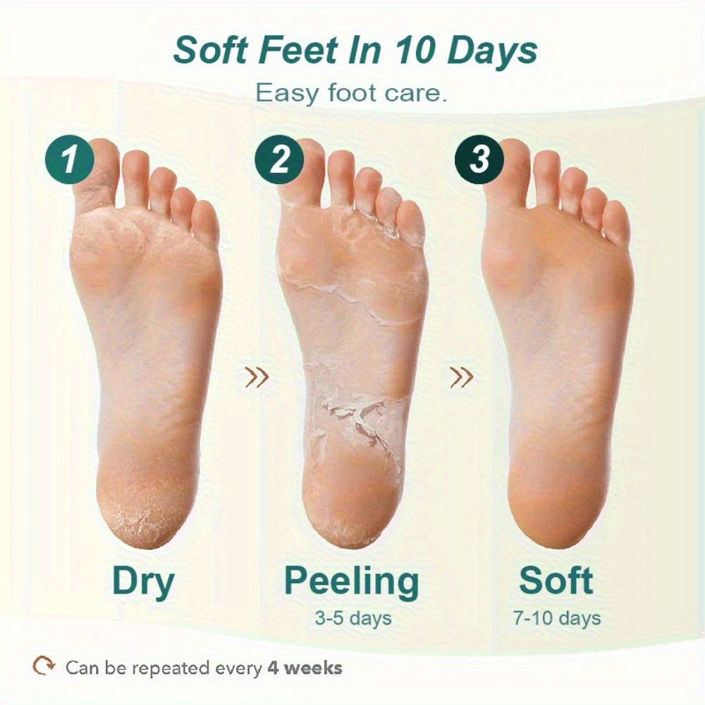 Foot Peel Mask Exfoliating Socks Dead Skin Remover Moisturizing Firming Brightening Hypoallergenic Peeling Treatment for Dry 