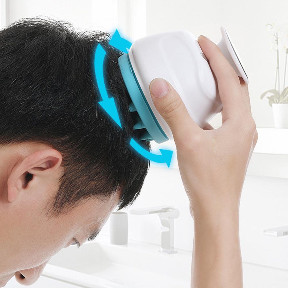 Electric Rotating Shampoo Massager Silicone Head Care Instrument