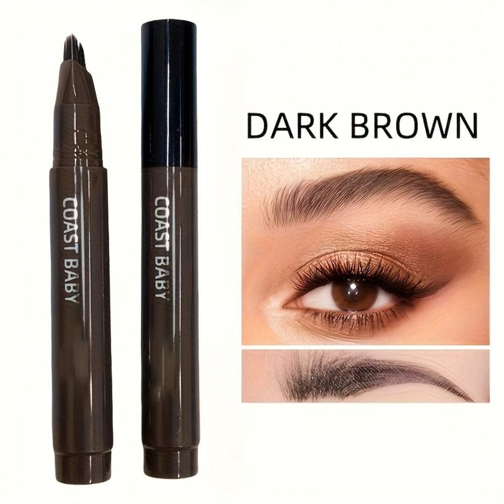 Two-Pack Multi-Fork Tip Eyebrow Pens with Capped Bodies, Approx. 11.3 cm Length and Four Color Label Options — image 8