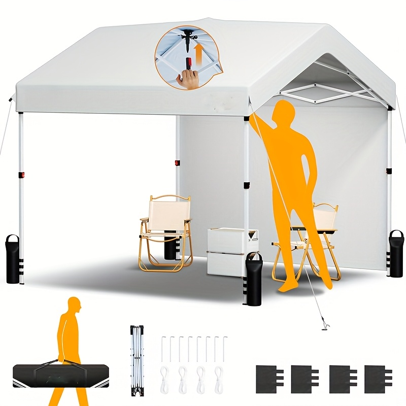 Center-Lock 10x10ft Pop-Up Canopy Tent with Three Height Settings and Optional Three-Sidewall Packages — image 12