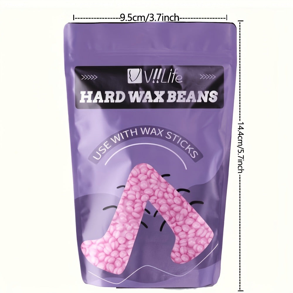 Hard Wax Warmer Kit 43 Piece Complete Home Waxing Set with Pink Hard Wax Beads – No Strip Hair Removal for Face Eyebrow Body 