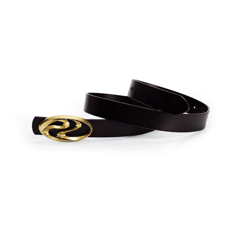 Matte Silver-plated Distressed Full-grain Leather Belt