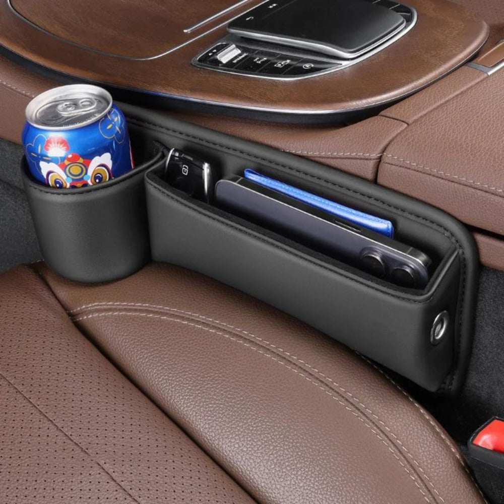 Seat-Gap Car Organizer with Cup Recess and Phone Storage in Four Color Pairs or Left-Side Black Pack — image 20