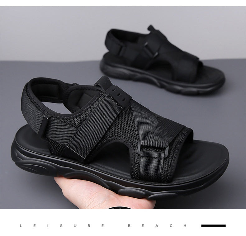 Men's Soft Bottom Non-slip All-matching Outer Wear Roman Beach Shoes
