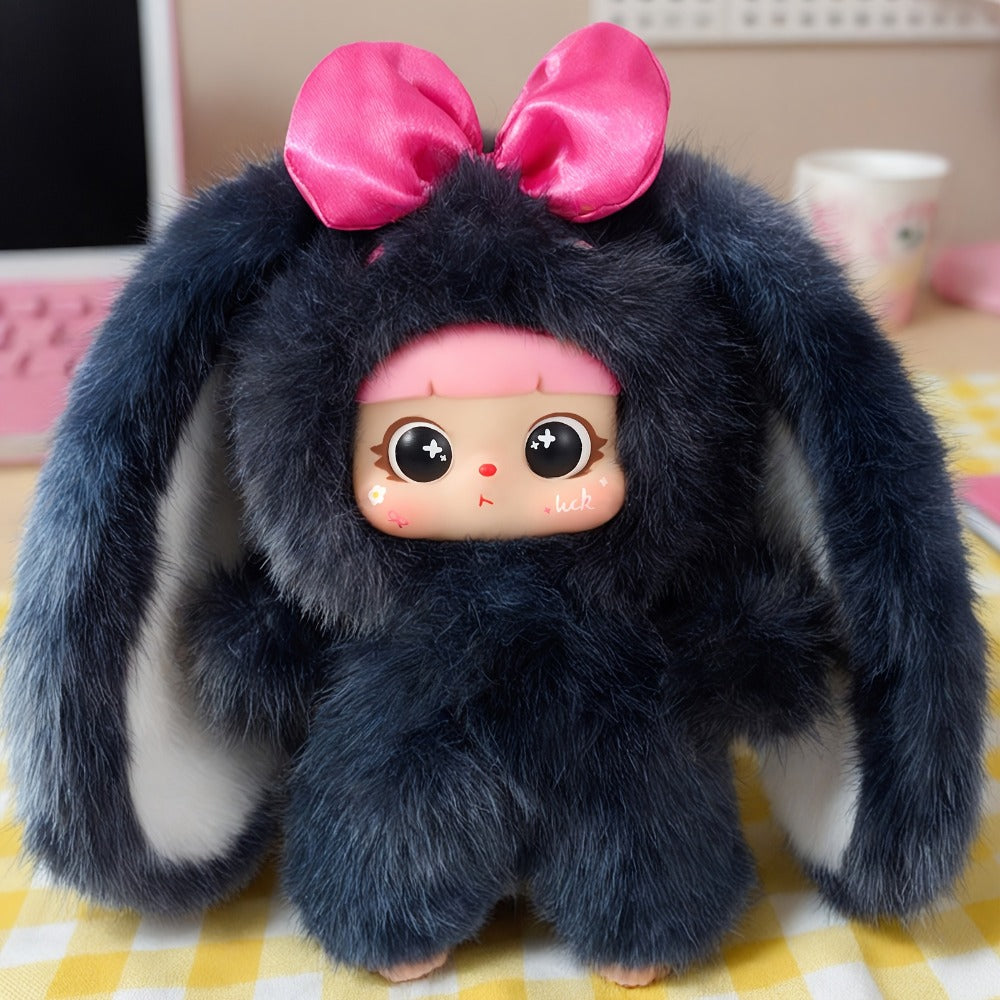Plush Toy Kawaii Rabbit with Detachable Face Panel and Assorted Character Styling for Display — image 11