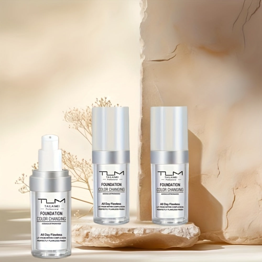 Color-Change Label Liquid Foundation Three-Bottle Set with Pump Tops and One 3pcs Checkout Option — image 11