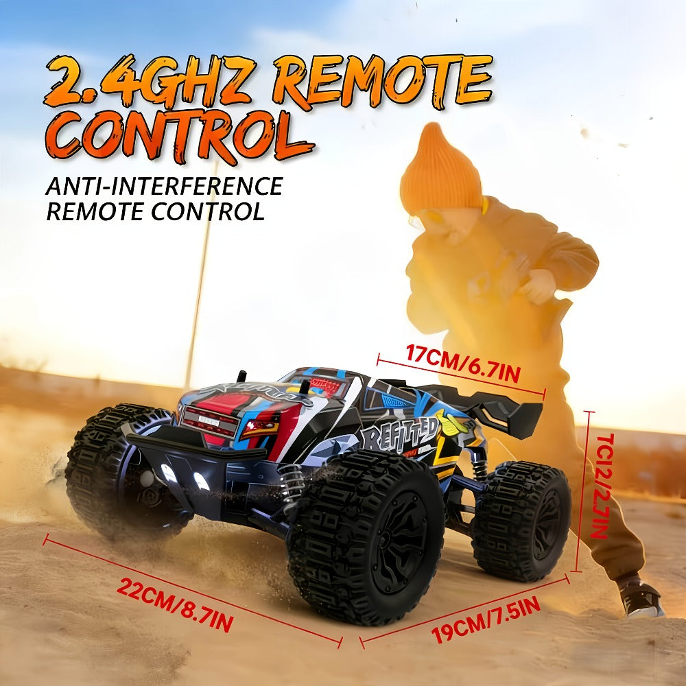 1:18 Scale RC Off-Road Car 35+ KM/H 4WD, 2.4GHz High Speed Remote Control Truck, Hobby Grade RC Racing Crawler for Kids & Adu