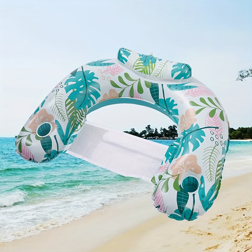 Pool Float, Striped Inflatable for Adults Heavy-Duty PVC Raft Lounge Chair, Leak-Proof Design for Lake River Ocean Beach — im