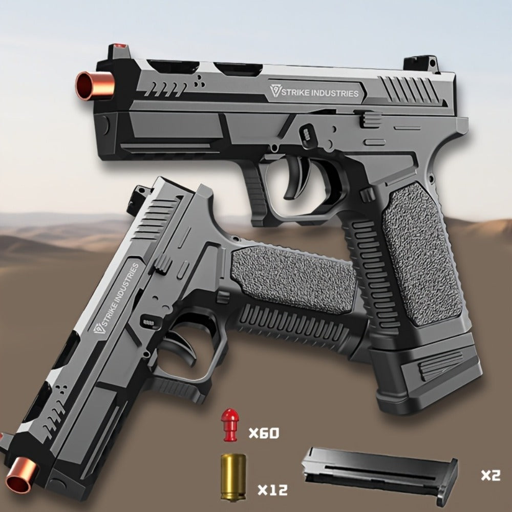 G17 Bullet Toy Gun for Boys, Rapid Fire Foam Dart Blaster Pistol, Realistic Textured Grip, Outdoor Shooting Game Toy — image 
