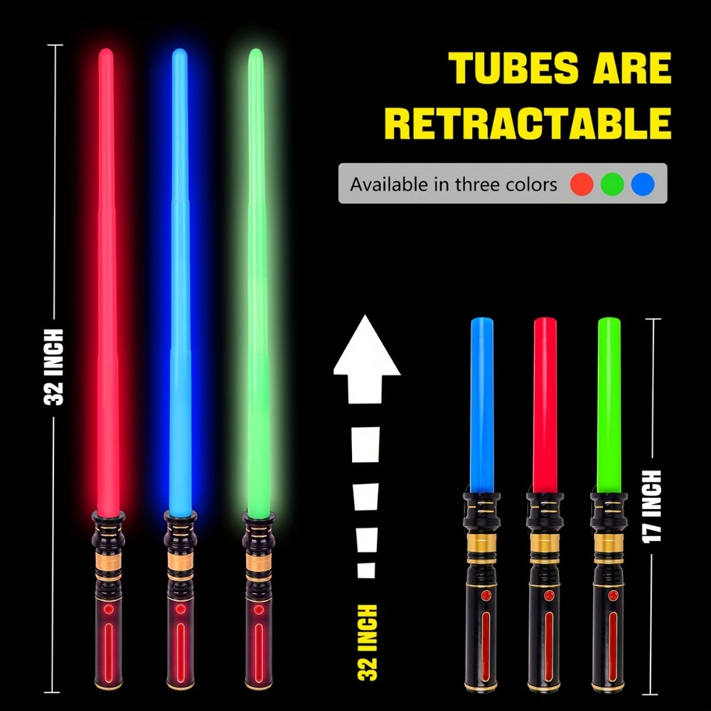 Light Up Sword for Kids 3 Pack Red Blue Green with the Listed Color, Size or Set Options for Everyday Use — image 4