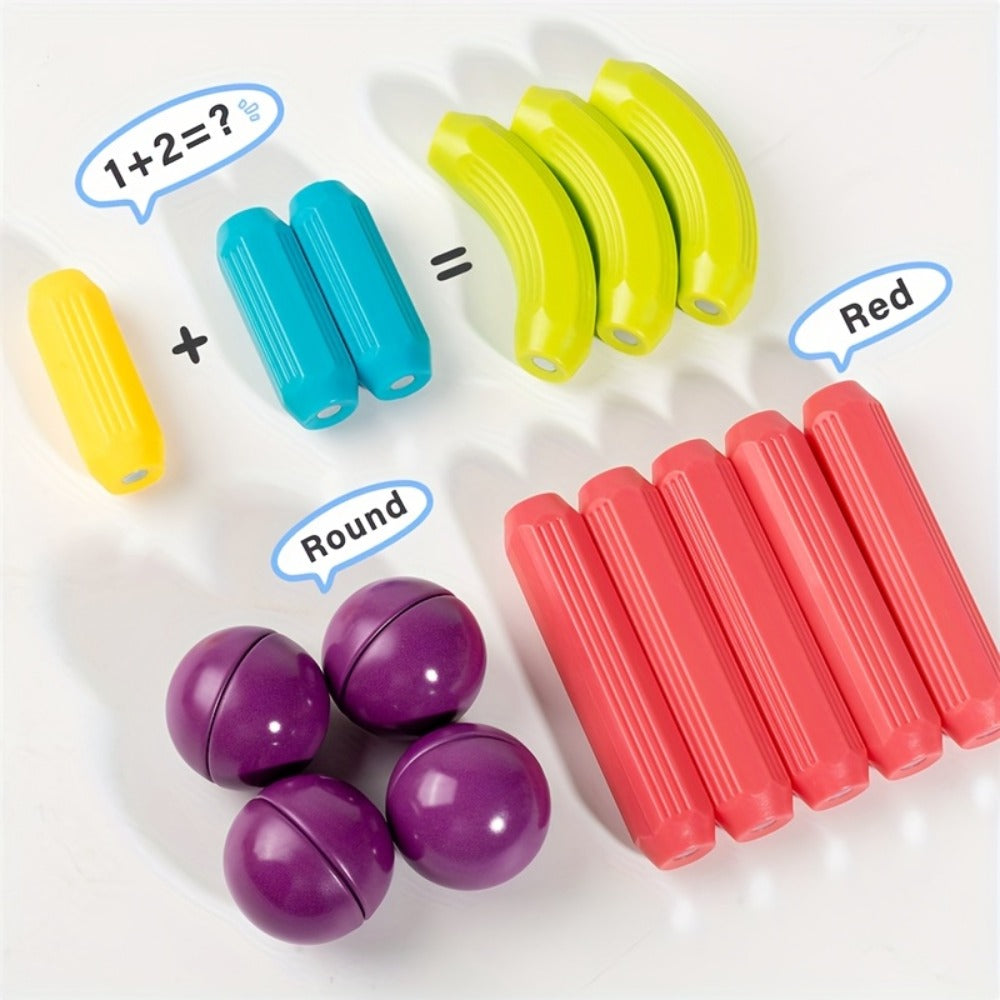 Magnetic Stick and Ball Building Set in 28-Piece or 58-Piece Multicolor Options for Pictured 3D Shapes — image 10